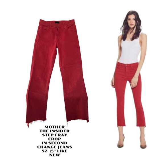 MOTHER Denim - MOTHER THE INSIDER STEP CROP FRAY IN SECOND CHANCES JEANS SZ. 25" WAIST LIKE NEW